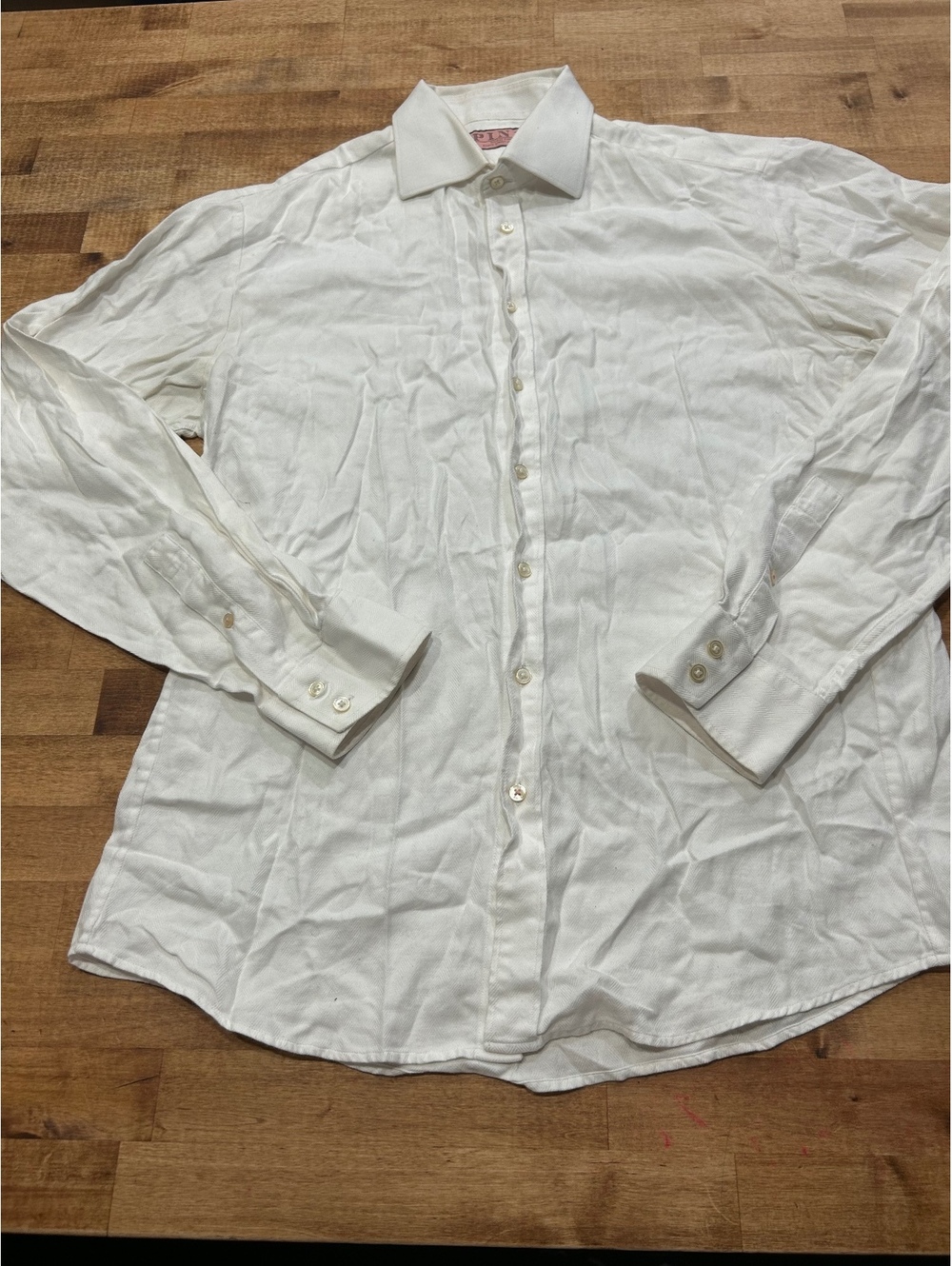 Thomas Pink White Slim Fit Dress Shirt Size 16 / 41cm